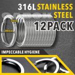 12 Stainless Steel Key Rings for Pets and DIY