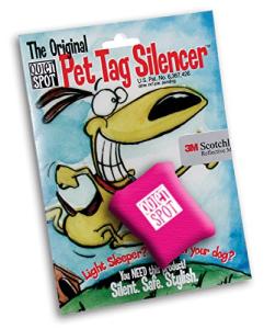 Pink Pet Tag Silencer for Quiet Adventures