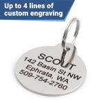 Personalized Stainless Steel Paw Print Pet Tag