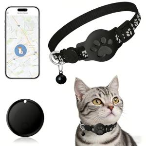 GPS Cat Tracker Collar with Apple Find My Compatibility