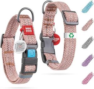 WAUDOG Reflective Eco-Friendly Dog Collar with QR Tag