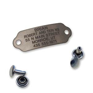 LuckyPet Personalized Silent Stainless Steel Pet ID Tag