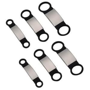 Personalized Silicone Pet ID Tags Set of 6