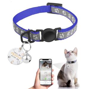 Personalized Reflective Cat Collar with QR Code Tag