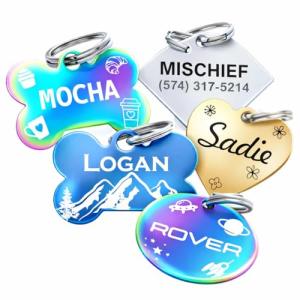 Custom Engraved Stainless Steel Pet ID Tags
