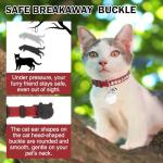 Personalized Breakaway Leather Cat Collar with Bell