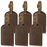 Ringsun Leather Luggage Tags - 6 Pack
