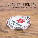 Durable Service Dog ID Tag - Silver Accessory
