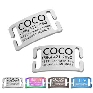 Personalized Slide-On Pet ID Tags in 4 Sizes