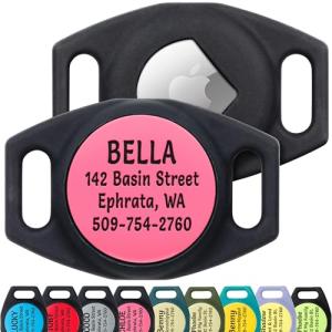 Personalized Airtag Dog Collar Holder for Tracking