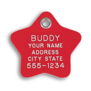 LuckyPet Medium Red Reflective Pet ID Tag