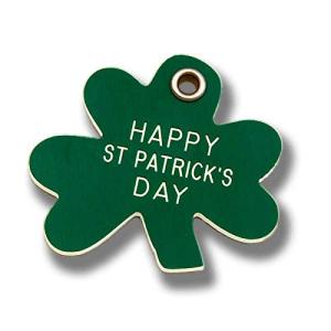 Shamrock-Shaped Custom Pet ID Tag - Large