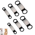 Personalized Silicone Pet ID Tags Set of 6