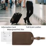 Ringsun Leather Luggage Tags - 6 Pack