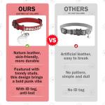 Personalized Breakaway Leather Cat Collar with Bell