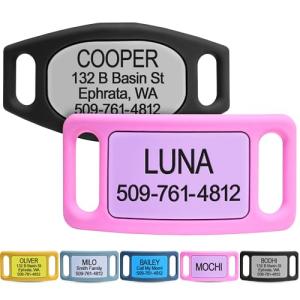 Personalized Silicone Slide On Pet ID Tag