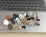 Cute Pug Dog Brooch Pin Set for Pets