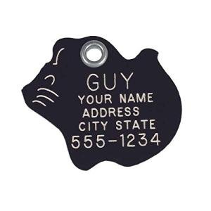 LuckyPet Reflective Pet ID Tag - Black Mouse