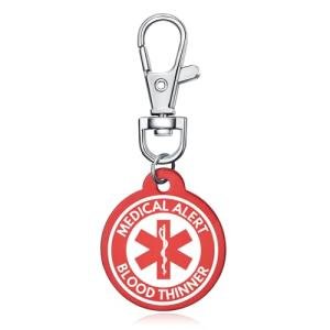 Medical Alert Keychain with Free Laser Engraving
