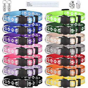 14 Pack Glow in the Dark Puppy ID Collars
