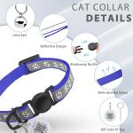 Personalized Reflective Cat Collar with QR Code Tag