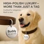 Custom Engraved Stainless Steel Pet ID Tags