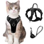 Escape-Proof Cat Harness and Leash Set, Black
