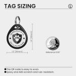 Personalized QR Code Dog ID Tags - Black