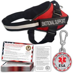 Emotional Support Dog Vest with ID Tag and Cards