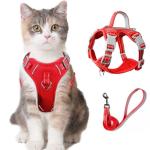 Escape-Proof Cat Harness and Leash Set - Red