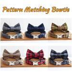 Custom Plaid Cat Collar with Name Plate and Bell