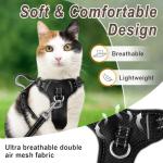 Escape-Proof Cat Harness and Leash Set, Black