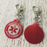 Medical Alert Keychain with Free Laser Engraving