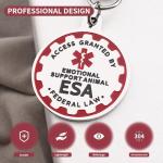 Emotional Support Dog Tag with Medical Alert Symbol
