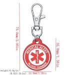 Medical Alert Keychain with Free Laser Engraving