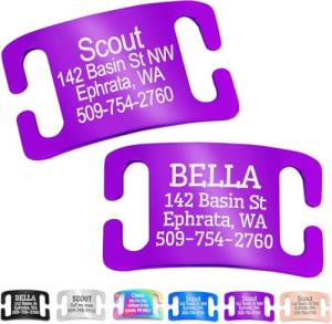 Personalized Silent Slide-On Pet ID Tags