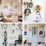 Personalized Dog Leash and Harness Wall Holder