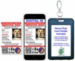 Custom Service Dog ID Card with QR Code