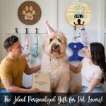 Personalized Dog Leash and Harness Wall Holder