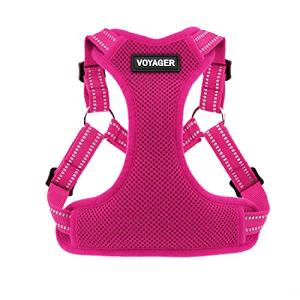 Voyager Adjustable Breathable Dog Harness - Fuchsia