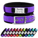 Personalized Reflective Nylon Dog Collar - Dark Purple