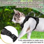 Escape-Proof Cat Harness and Leash Set, Black
