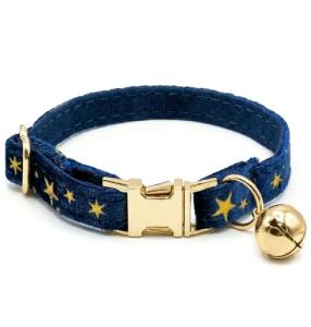 Custom Engraved Velvet Cat Collar with Bow Tie