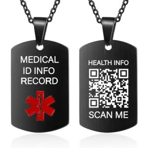 Theluckytag QR Code Medical Alert Necklace