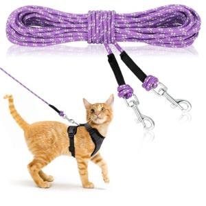 Rypet 30 FT Reflective Cat Leash – Safe & Durable