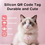 WhoseID QR Code Cat ID Tag - Rose