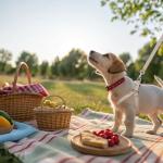 BINGPET Adjustable Denim Dog Harness and Leash Set