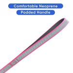 Personalized Pink Dog Leash with ID Embroidery