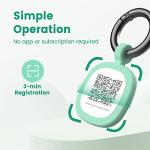 Pawaii Silent Silicone Dog ID Tag - Green