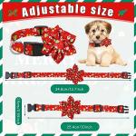 6 Pcs Christmas Dog Collars with Removable Buckles